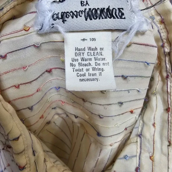 Vintage‎ Contessa Monique Florence Alper 70s Rainbow Stripe Blouse Button Front - Picture 9 of 10